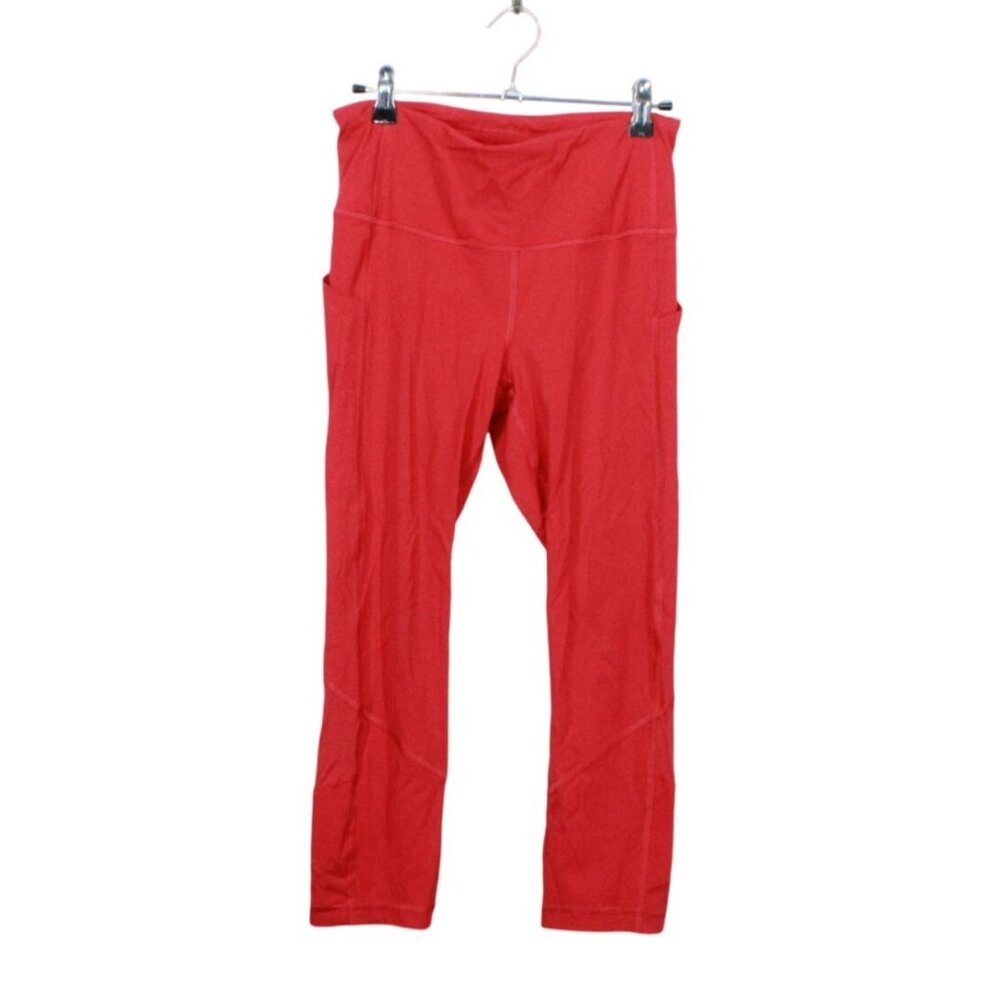 Lululemon Red Seamless Crop Yoga Activewear Tights Size 6